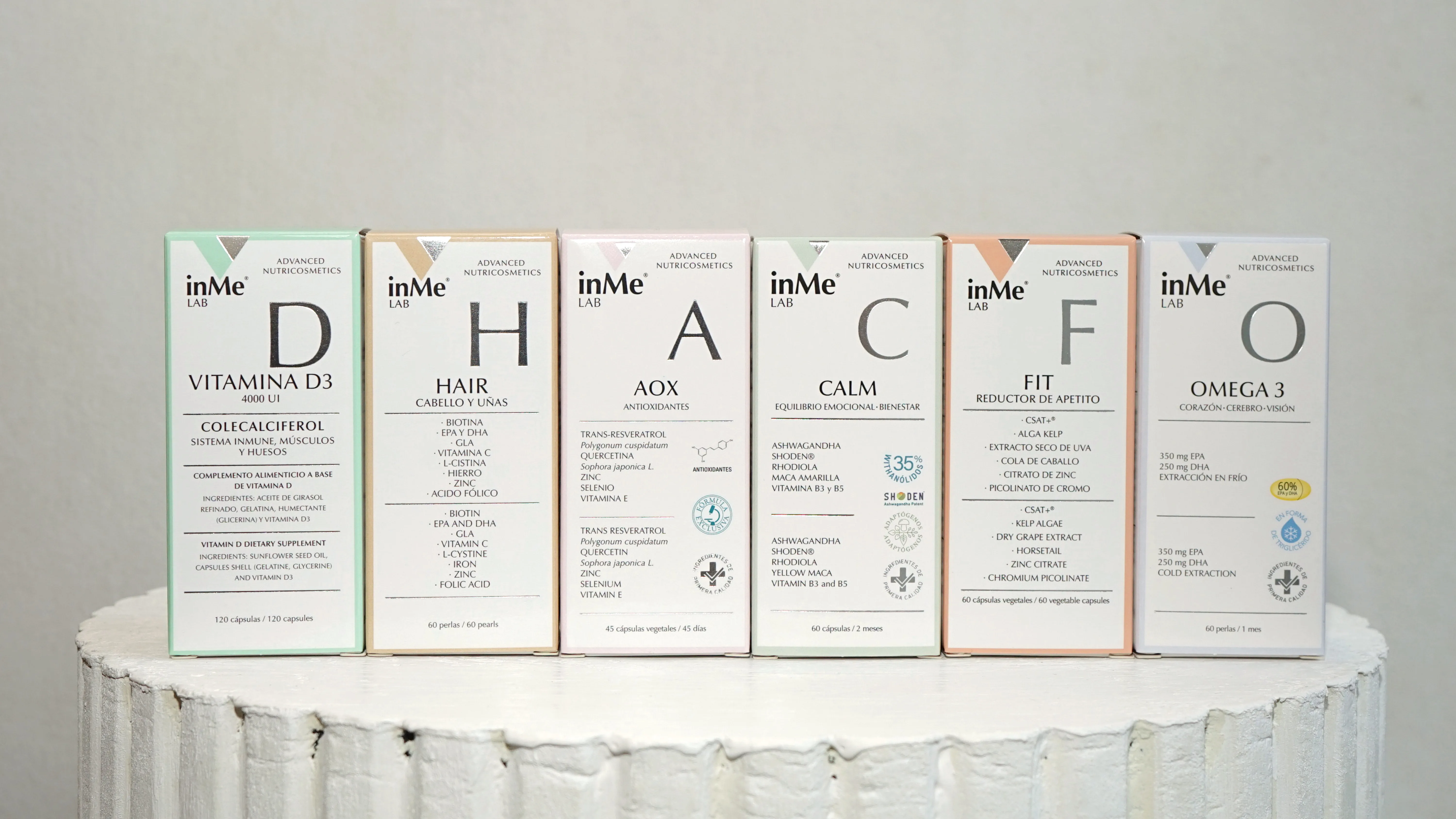 Suplementación InMe Lab seleccionada por Brava Clinic